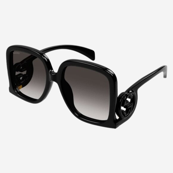NEW GG1326S 001 58 GUCCI GG1326S BLACK BUTTERFLY SHAPE SUNGLASSES GUCCI - Picture 1 of 2